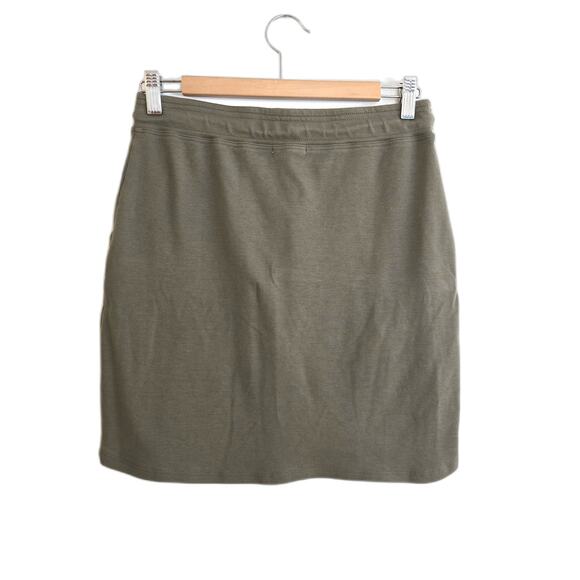 Evereve Sundry Sunday Knit Skirt Size 2 Medium Green Drawstring - Picture 5 of 8